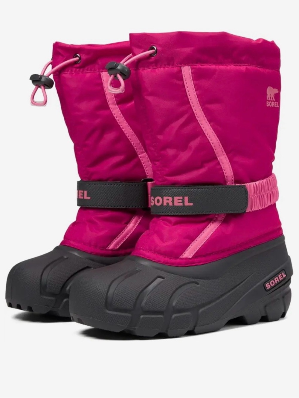 Sorel Kids Hot Pink and Black Snow Boots
